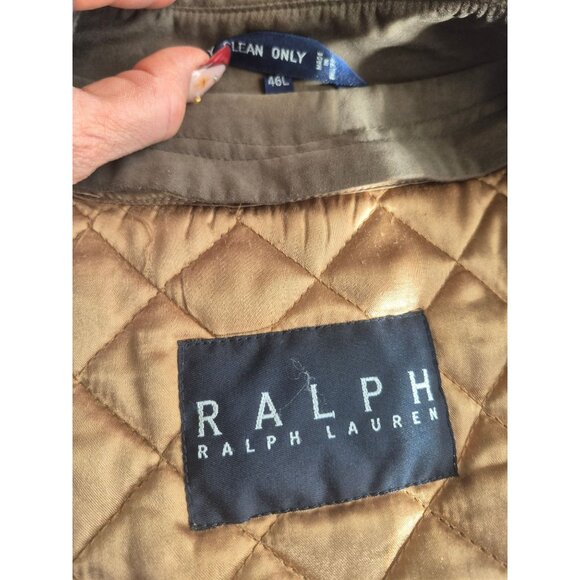 Ralph Lauren Olive Double-Breasted Trench Coat size 46L - Picture 7 of 8